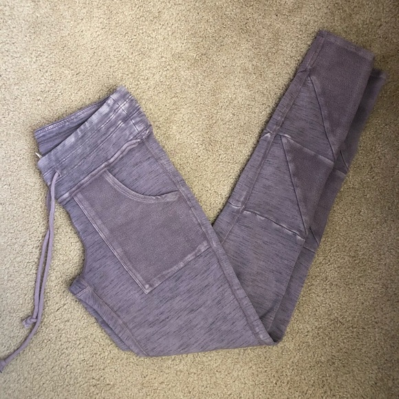 Free People Pants - FP Movement Kyoto Purple Moto Leggings w Pockets